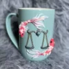 Handcrafted Ceramic Mug with Pisces Symbol - Stylish & Unique Design