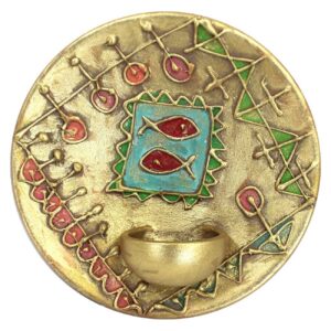 Handcrafted Ceramic Wall Plate Candle Holder – Elegant Home Decor