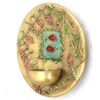 Handcrafted Ceramic Wall Plate Candle Holder – Elegant Home Decor