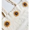 Handcrafted Embroidery Tote Bag – Beige Canvas