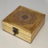 Handcrafted Wooden Jewelry Box with Geometric Engraving