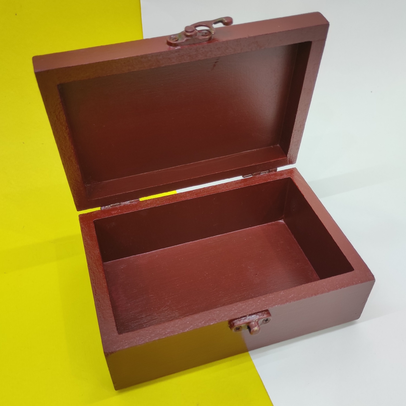 Handcrafted Wooden Jewelry Box with Persian-Inspired & Calligraphy Pattern