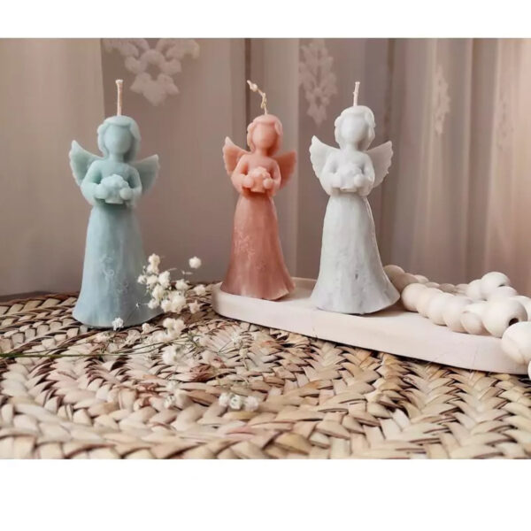 Handmade Angel Candle for Spiritual Serenity Best for Gifting & Decor (set of 3)