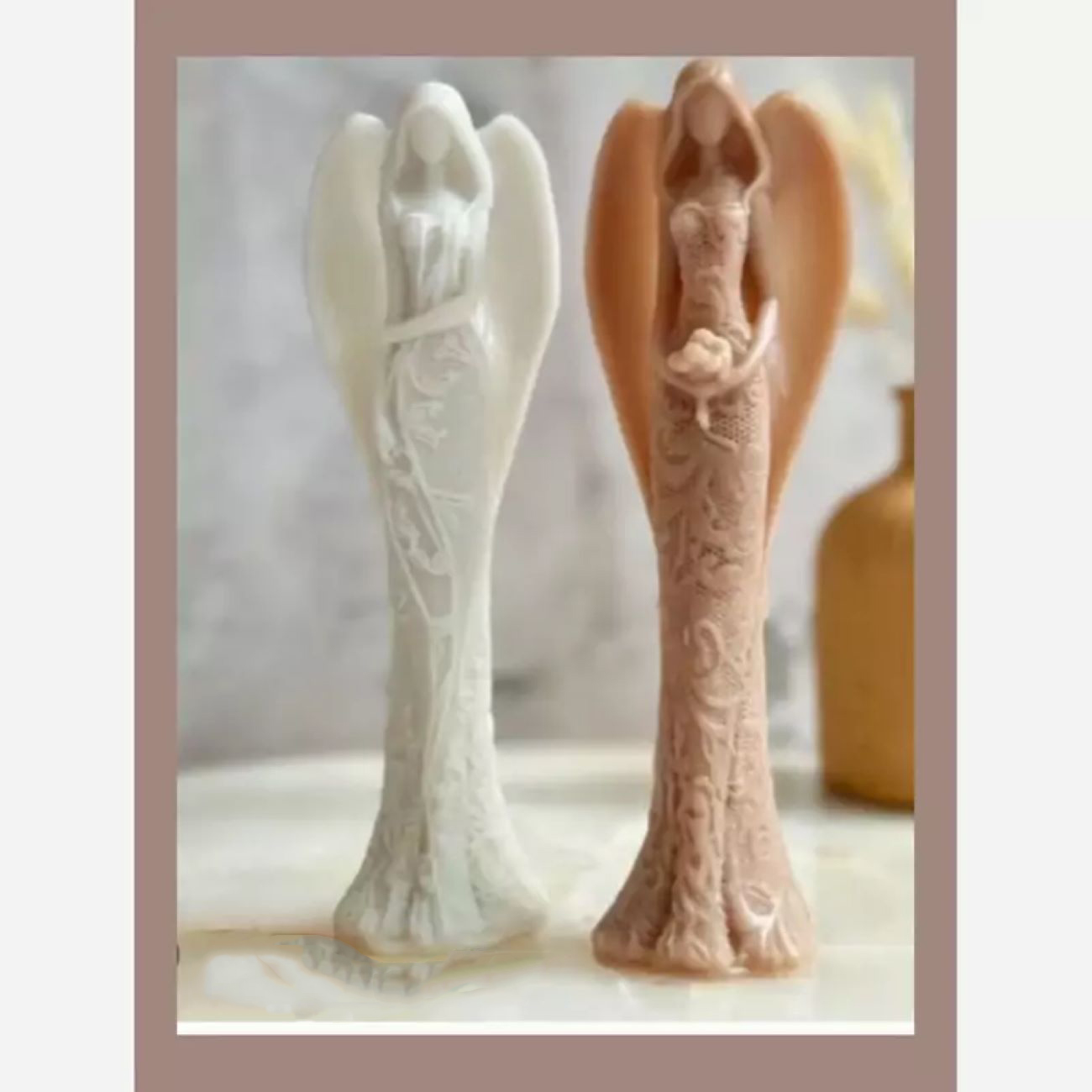 Handmade Sculpture Candle Angel Design Suitable for Gifting or Decor (5 Pcs)