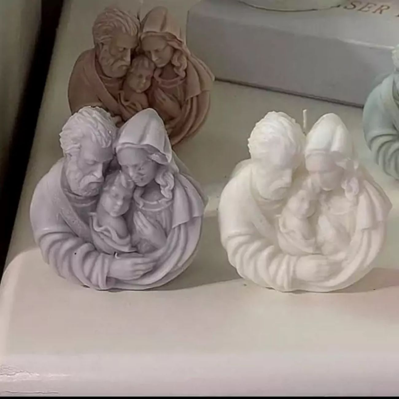 Handmade Sculpture Candle Family's Love Design (3 Pcs)