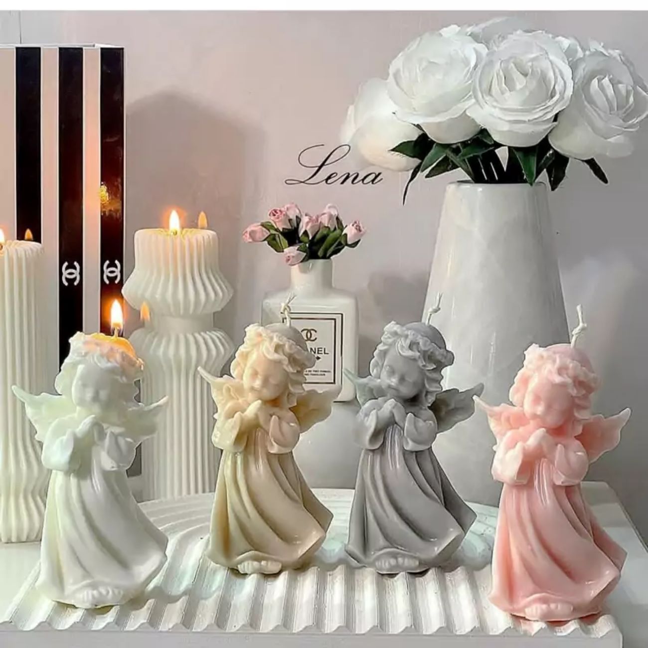 Handmade Sculpture Candle Little Angle - Gift & Decor Idea