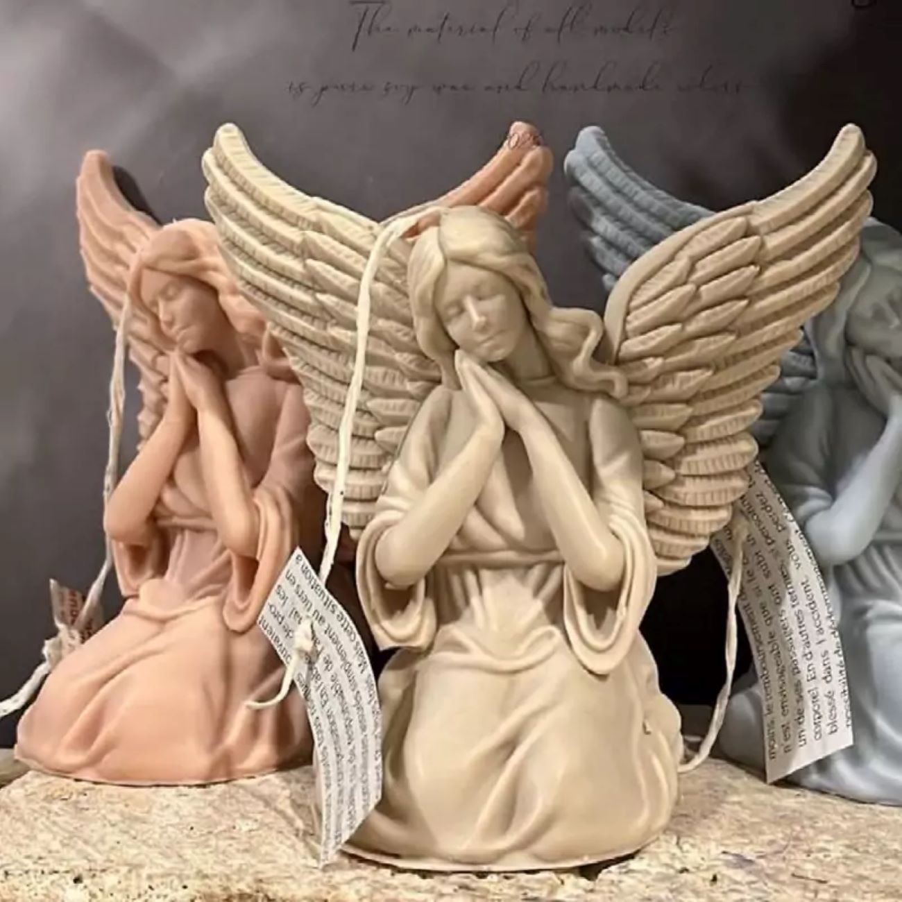 Handmade Sculpture Candle Sleeping Angel Design Suitable For Decor & Gifting (3 pcs)