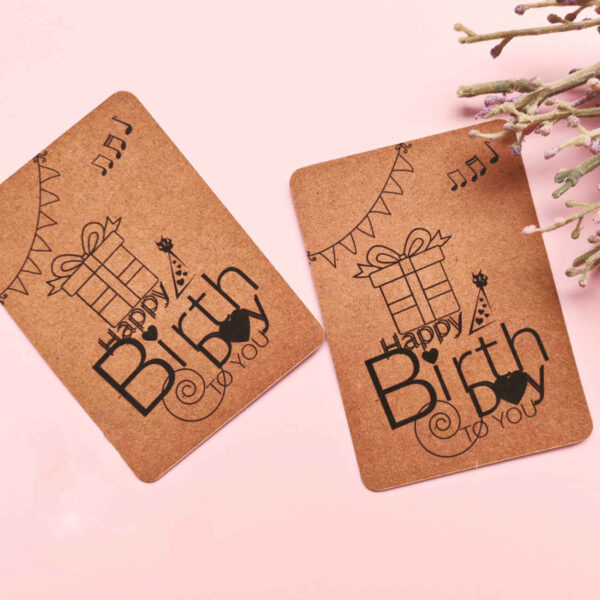 Happy Birthday To You” Gift & Music Note Card Pattern (x8)