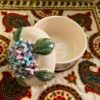 High-Quality Ceramic Sugar Bowl for Your Dining Table with embossed flower Design