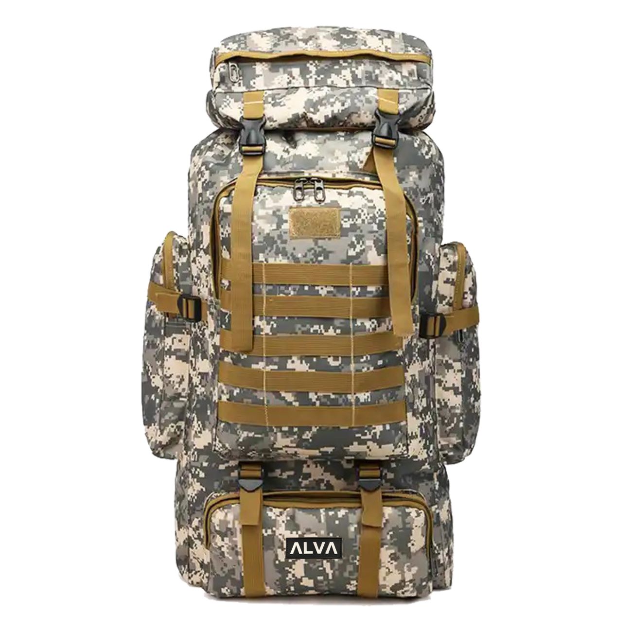 Hiking Backpack Lightweight, Water-Resistant Camouflage Design 80 Liter Capacity - ShopiPersia Hiking Backpack Lightweight, Water-Resistant Camouflage Design 80 Liter Capacity - ShopiPersia