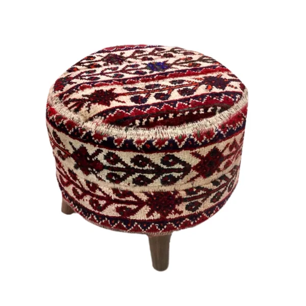 Luxurious Carpet Pouf with Timeless Design – Iranian Craft