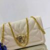 Luxurious Faux Leather Handbag with Statement Chain Strap