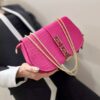 Modern Faux Leather Purse with Sophisticated Chain Strap