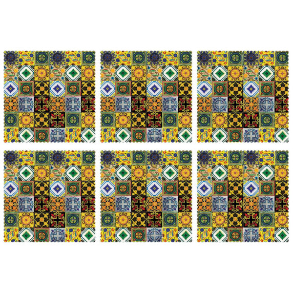 Modern Geometric Floral Pattern Placemat – Chic & Functional (Set of 6)