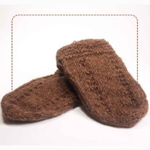 Natural Brown Sheep Wool Socks – Hand Knitted