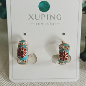 Steel Minakari Elegant Blossom Huggie Earrings – Feminine & Chic