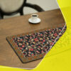 Persian Inspired Black Velvet Table Runner Floral