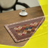 Persian Inspired Brown Velvet Table Runner