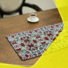 Persian Inspired Red Velvet Table Runner - with Rose Design