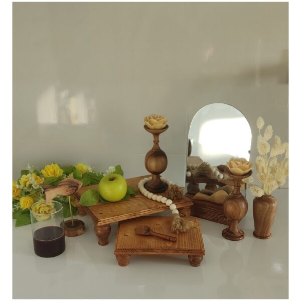Persian Haft Seen Set with Stunning Pedestal Dishes for a Majestic Holiday Arrangement Set of 7