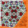 Persian Inspired Red Floral Velvet Tablecloth – Luxurious & Soft