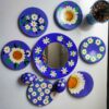 Persian Nowruz Haft Seen Set with Timeless Chamomile Floral Painted Pattern Set of 9