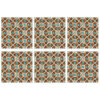 Persian Placemat with Geometric Floral Pattern(Set of 6)