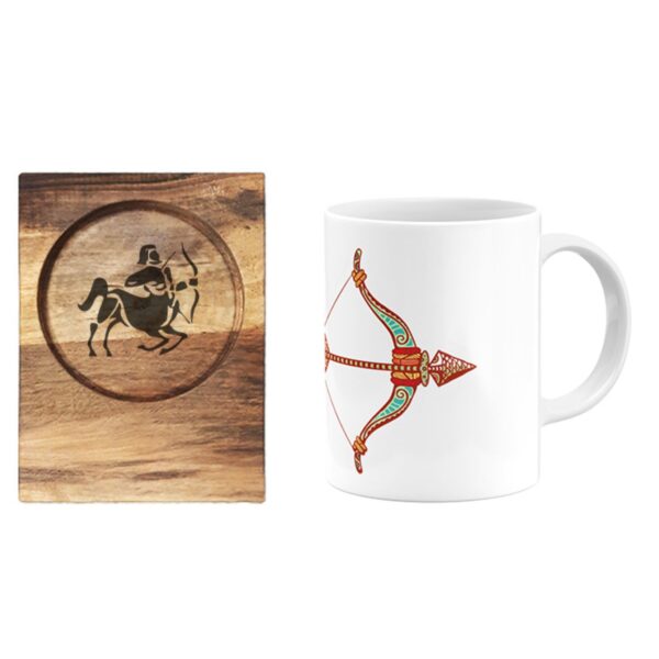 Persian Zodiac Mug – Azar (Archer) Month Sign with Coaster
