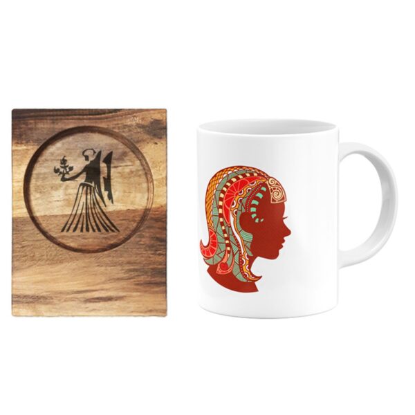 Persian Zodiac Mug – Shahrivar (Virgo) Month Sign with Coaster