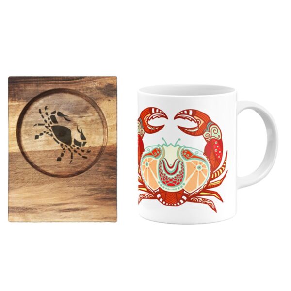 Persian Zodiac Mug – Tir (Cancer) Month Sign with Coaster