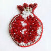 Pomegranate Brooch Pin – Elegant Handmade Accessory for Women