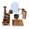 Wooden Haft Seen Set with Beautifully Carved Set of 12