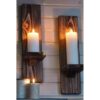 Rustic Wooden Wall Candle Holder – Perfect for Cozy Ambience (2 Pcs)