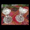 Set of Filigree Candlestick Made of Copper & Silver Coated