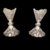 Set of Filigree Candlestick Made of Copper & Silver Coated