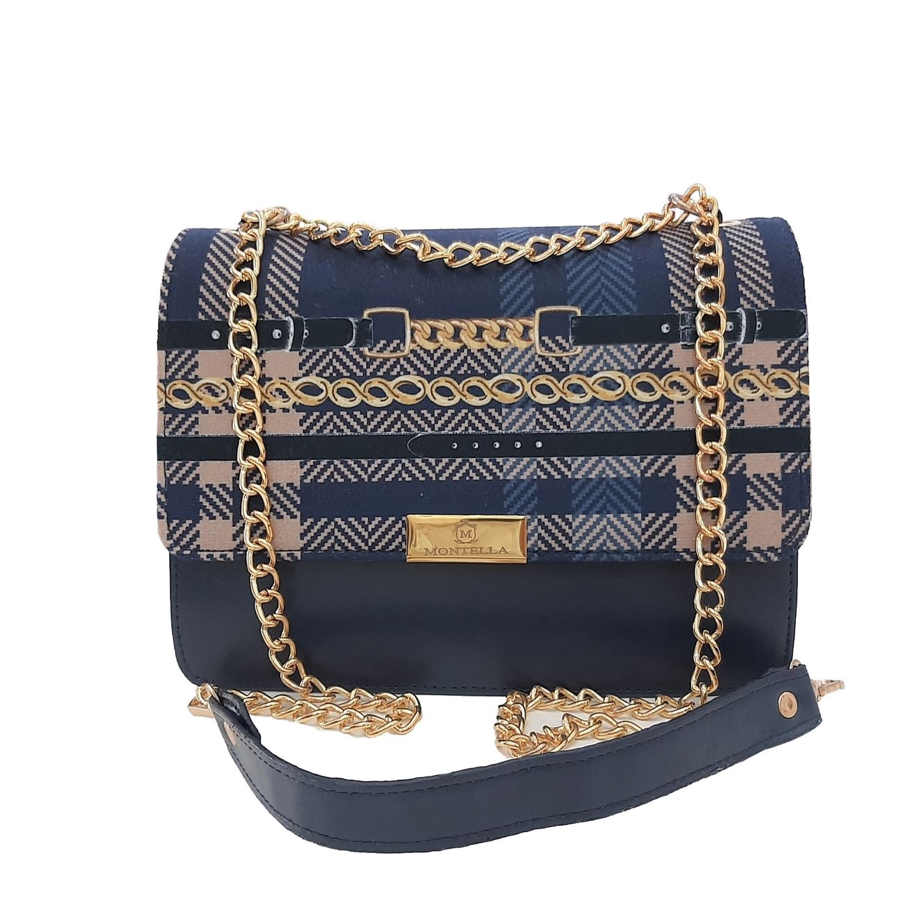 Set of Shoulder Bag with Chain Strap with Match Scarf– Chic and Elegant