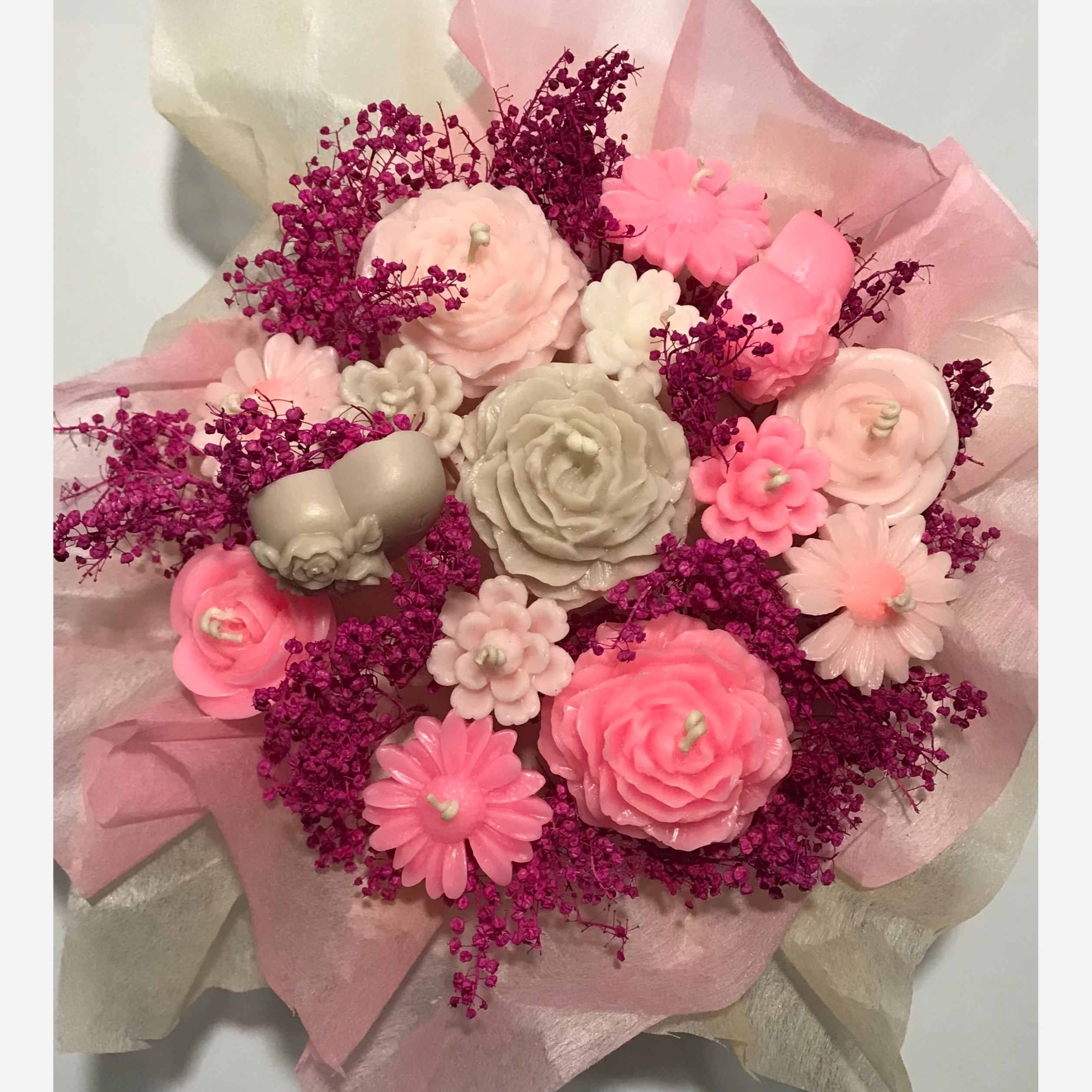 Soy Candles Flower Blooming Beauty Decorative Candle Set