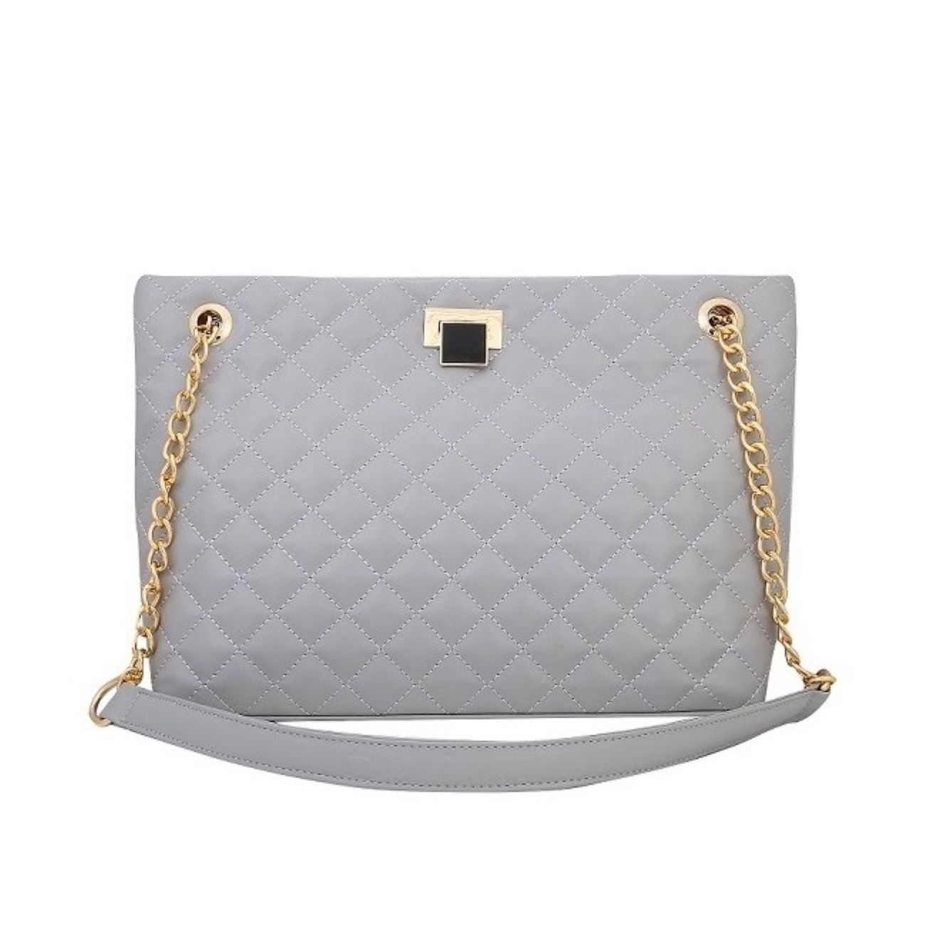 Stylish Leather Bag with Fashionable Chain Strap