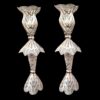 Filigree Candlestick Set of Two, Made of Copper and Silver Plated