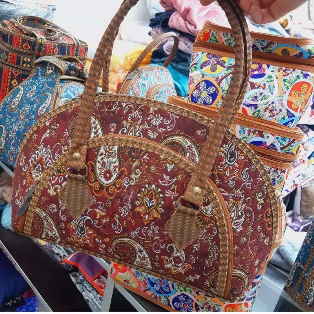 Termeh Shoulder Bag with Vintage Persian-Inspired