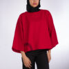 Three Quarter Sleeve Blouse for Women – Relaxed Fit in Red