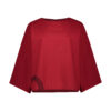 Three Quarter Sleeve Blouse for Women – Relaxed Fit in Red