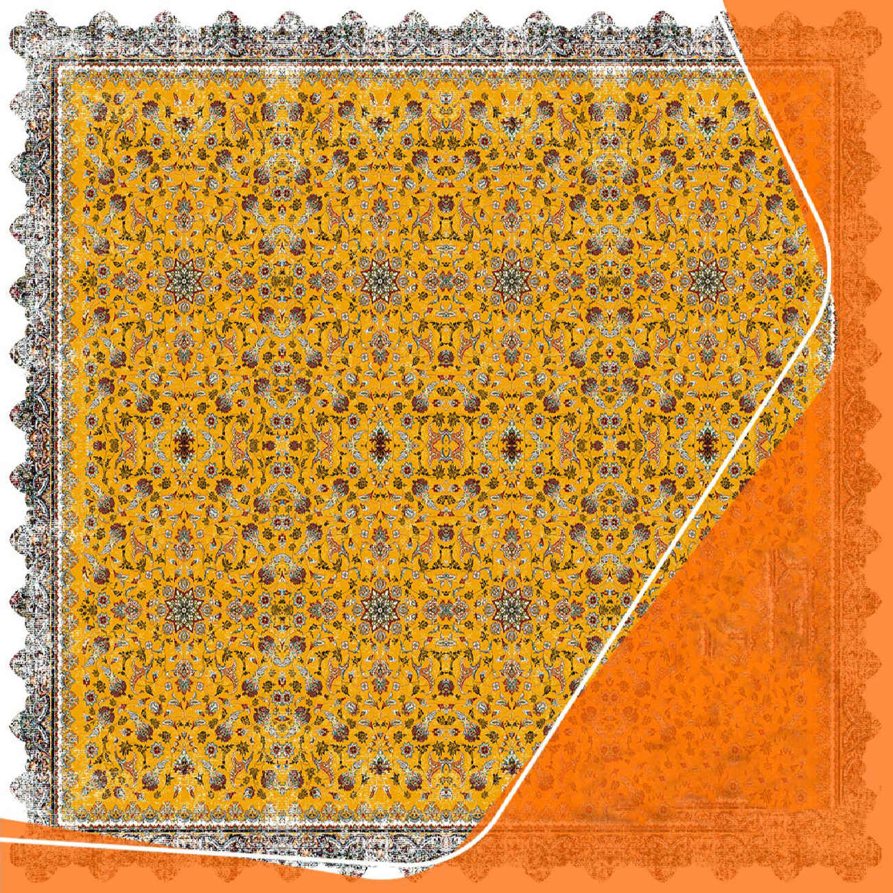 Timeless Beauty – Velvet Tablecloth with Floral & Geometric Patterns