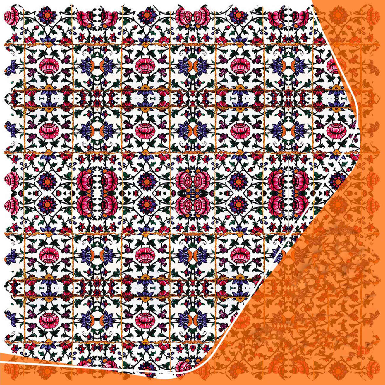 Timeless Elegance – Pink Floral Velvet Tablecloth for Stylish Dining