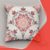 Velvet Cushion Cover with Vintage Geometric Floral Print (2x)