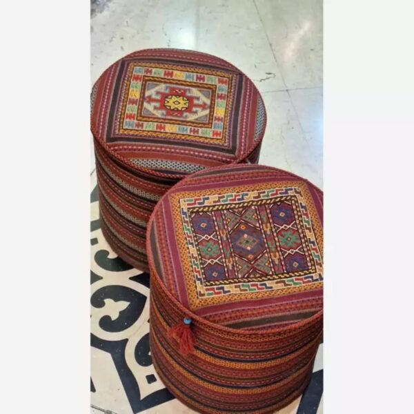 Traditional Persian Kilim Pouf – Handcrafted Luxury for Your Home