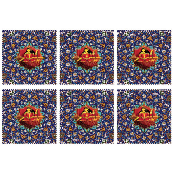 Traditional Persian Miniature Table Mat – Elegant & Unique (Set of 6)