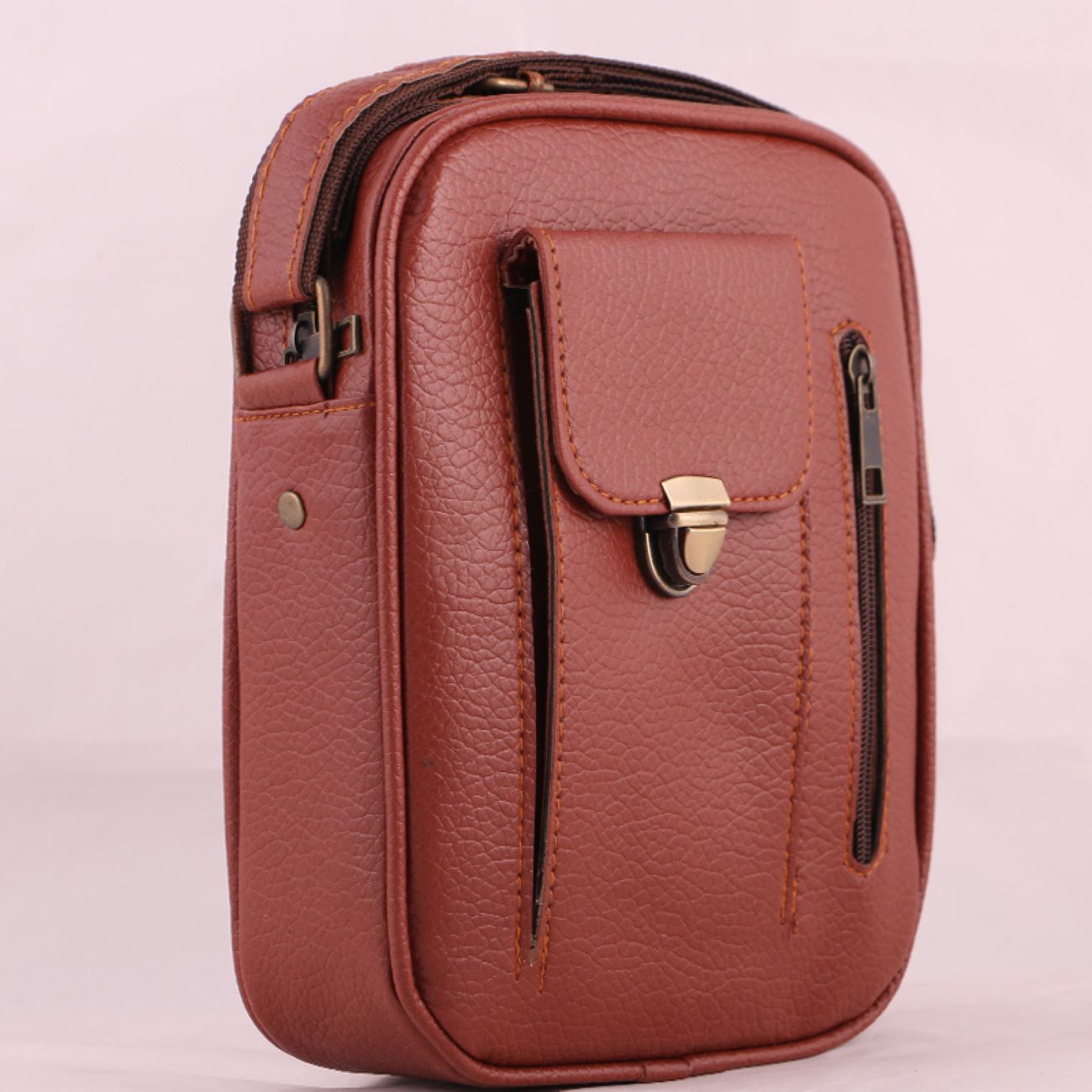 Trendy Artificial Leather Crossbody Messenger Bag for Commuters