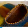 Unique Handmade Wool Felt Slippers with Intricate Curvy Design