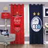 Velvet Boys' Bedroom Eyelet Curtain – Two Panels, Esteghlal & Persepolis Team Sports Design